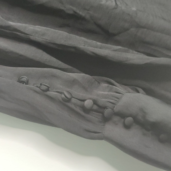 Zara button ruffle turtleneck top - Picture 2 of 12